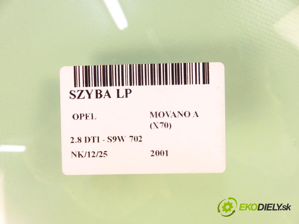OPEL MOVANO Platforma / podwoyie (X70) KABINA/PLATFORMA 2001 84,00 2.8 DTI 114 SOFIM - S9W 702 2799,00 okno LP 