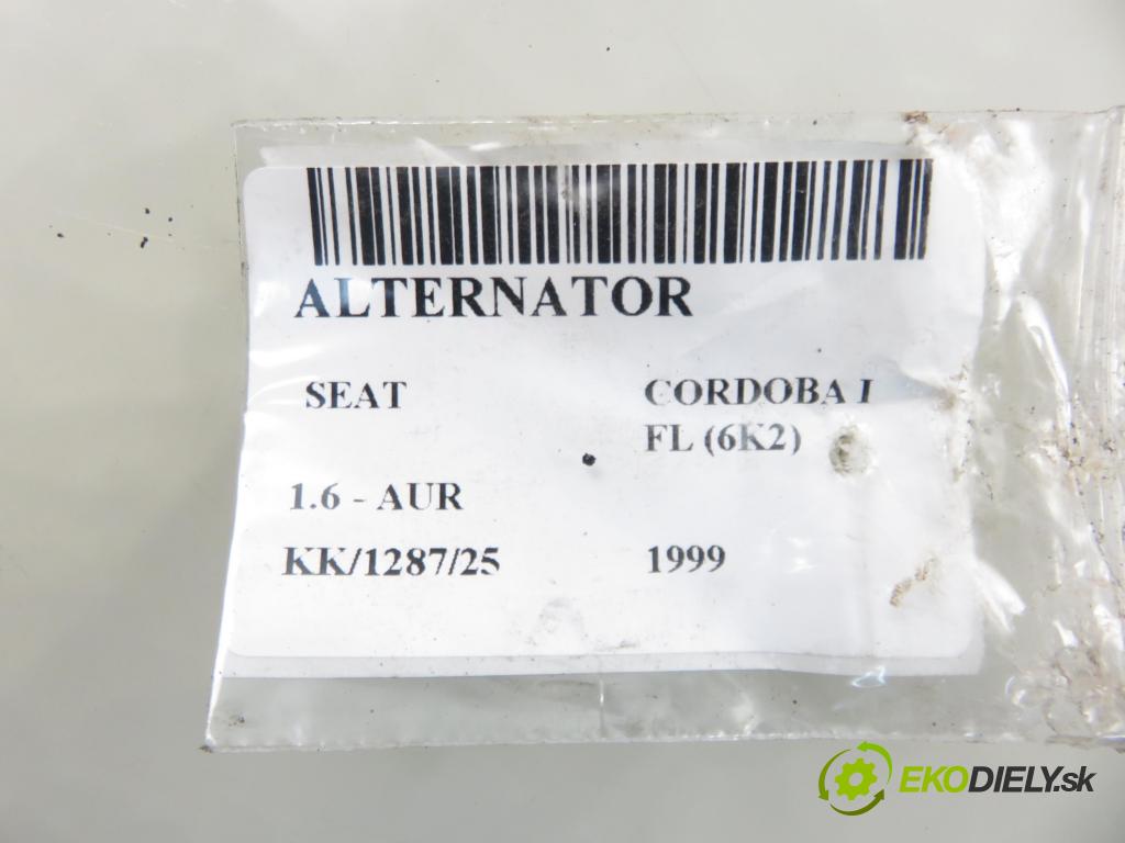 SEAT CORDOBA (6K2) SEDAN 1999 74,00 1.6 - AUR 1595,00 Alternátor 028903028D ; 0124325003 (Alternátor)