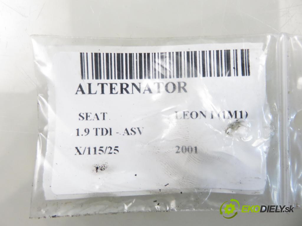 SEAT LEON (1M1) HB 2001 81,00 1.9 TDI 110 - ASV 1896,00 Alternátor 038903023S (Alternátor)