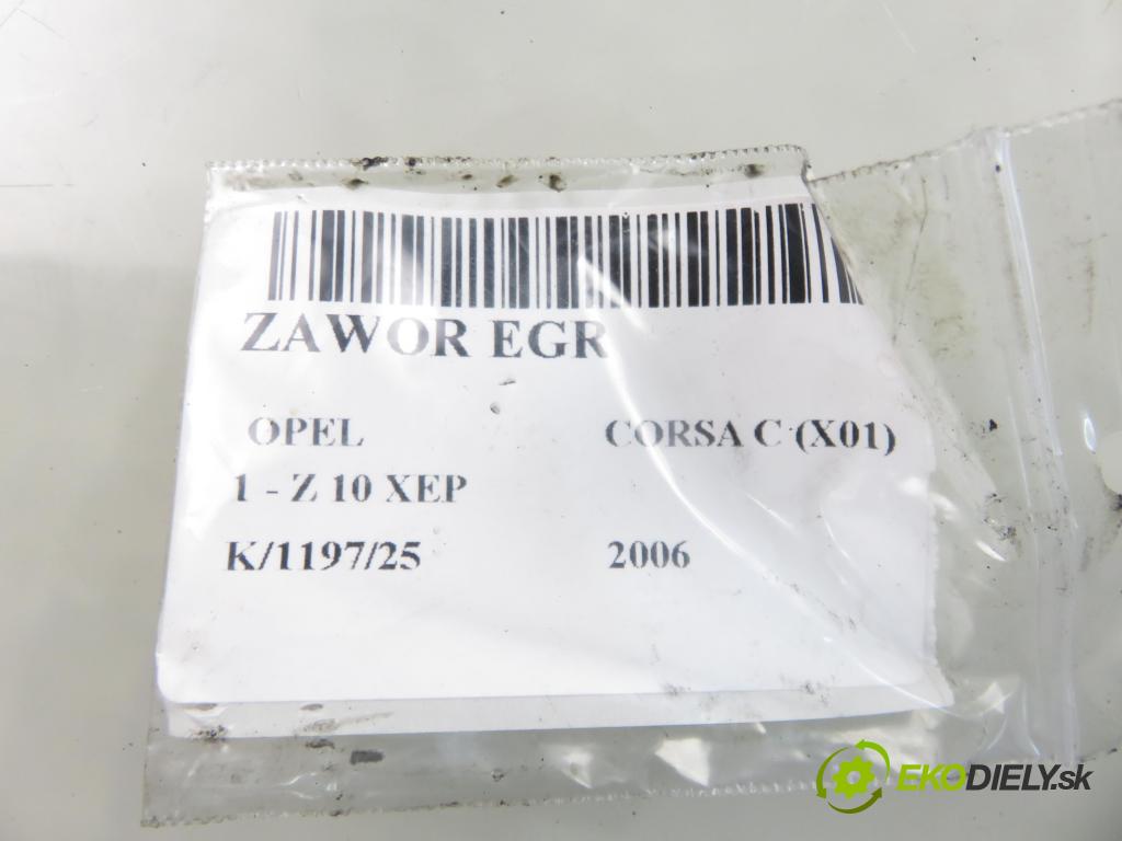 OPEL CORSA C (X01) HB 2006 44,00 1 - Z 10 XEP 998,00 VENTIL: EGR 72287512 ; 55556720