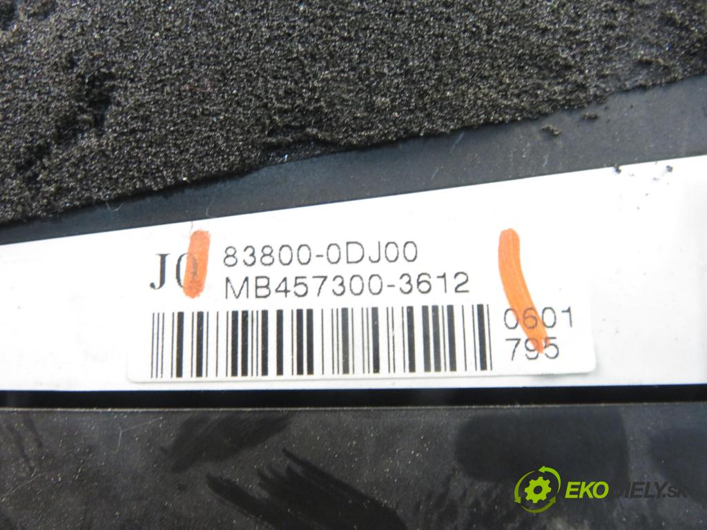 TOYOTA YARIS (_P9_) HB 2011 51,00 1.0 VVT-i (KSP90_) - 1KR-FE 998,00 prístrojovka elektrický 838000DJ00 ; MB4573003612