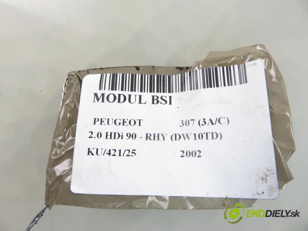 PEUGEOT 307 (3A/C) HB 2002 66,00 2.0 HDi 90 - RHY (DW10TD) 1997,00 MODUL BSI 9644098180 ; 9636760580E