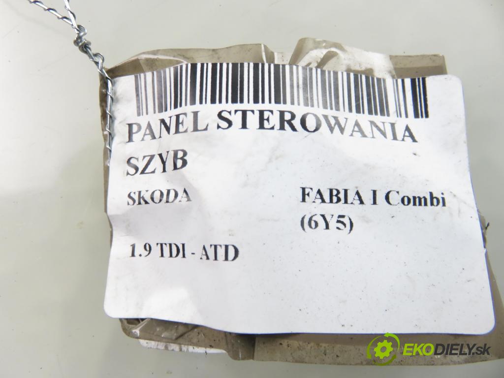 SKODA FABIA I Combi (6Y5) KOMBI 2006 74,00 1.9 TDI - ATD 1896,00 Panel ovládaní oken 37SKV002