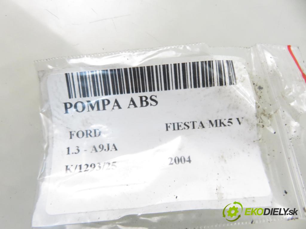 FORD FIESTA V (JH_, JD_) HB 2004 51,00 1.3 - A9JA 1299,00 Pumpa ABS 10097001153 ; 10020700334 (Pumpa ABS)