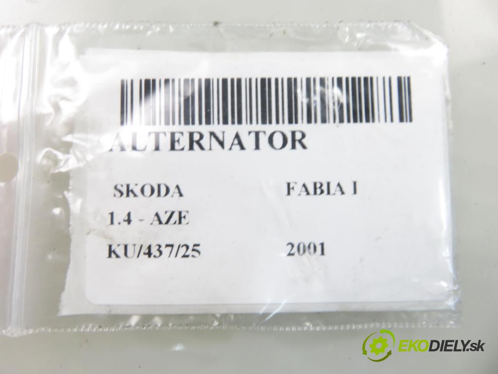 SKODA FABIA I (6Y2) HB 2001 44,00 1.4 MPi 60 - AZE 1397,00 Alternátor 047903015Q ; 0124315014 (Alternátor)