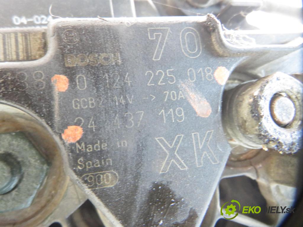 OPEL CORSA C (X01) HB 2001 43,00 1.0 12V 58 - Z 10 XE 973,00 Alternátor 0124225018 ; 24437119 (Alternátor)