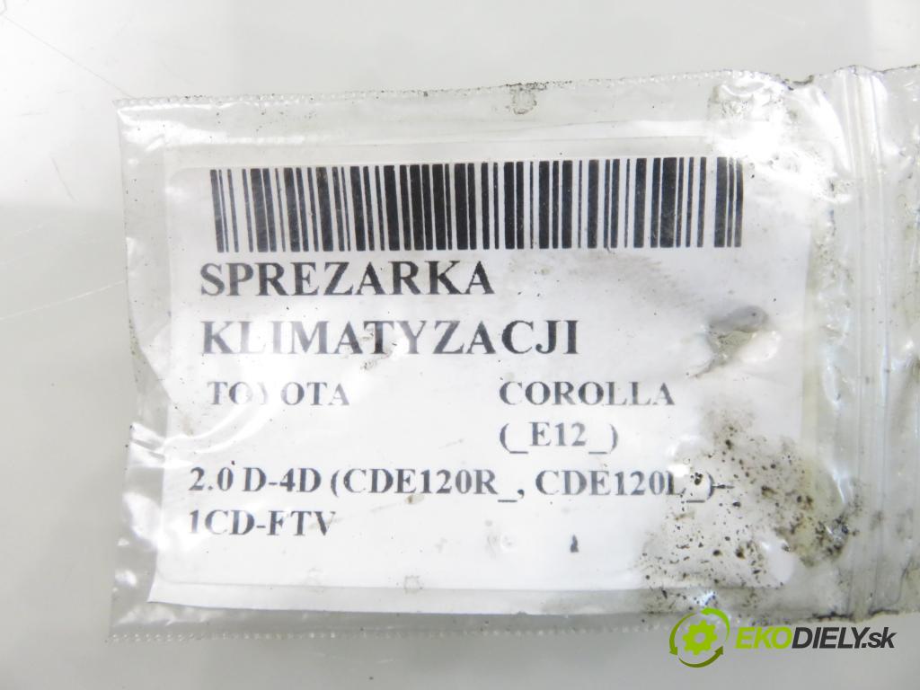 TOYOTA COROLLA (_E12_) HB 2004 66,00 2.0 D-4D 1995,00 KOMPRESOR: klimatizácie 4472206364 (Kompresor klimatizácie)