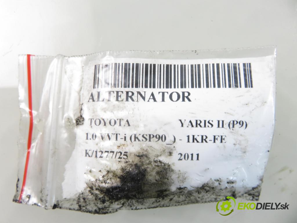 TOYOTA YARIS (_P9_) HB 2011 51,00 1.0 VVT-i (KSP90_) - 1KR-FE 998,00 Alternátor 1042109240 ; DAN1020 (Alternátor)