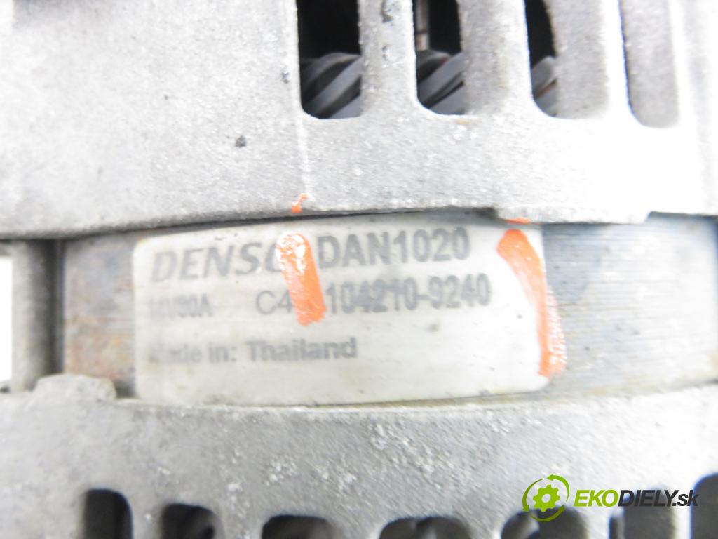 TOYOTA YARIS (_P9_) HB 2011 51,00 1.0 VVT-i (KSP90_) - 1KR-FE 998,00 Alternátor 1042109240 ; DAN1020 (Alternátor)