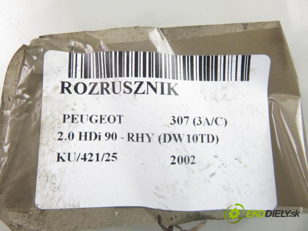 PEUGEOT 307 (3A/C) HB 2002 66,00 2.0 HDi 90 - RHY (DW10TD) 1997,00 startér D7R26 (Startér)