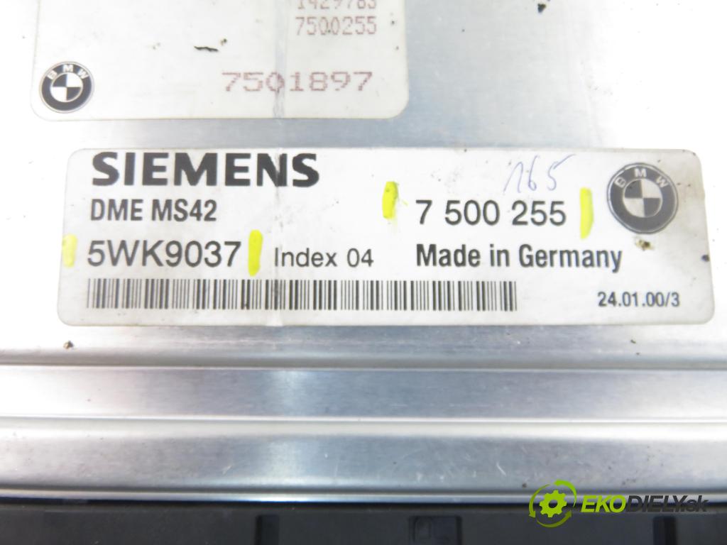 BMW 3 kabriolet (E46) CABRIO 2000 125,00 323 Ci 170 -  M52 B25 (256S4) 2494,00 řídící jednotka motora 7500255 ; 5WK9037