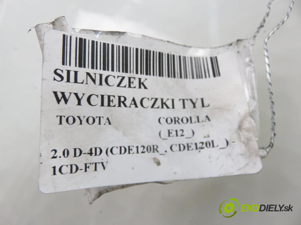 TOYOTA COROLLA (_E12_) HB 2004 66,00 2.0 D-4D 1995,00 motorek stěrače ZADNÍ: 8513002020 ; 1592006213