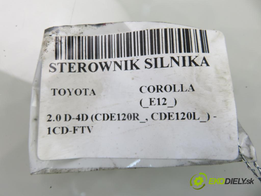TOYOTA COROLLA (_E12_) HB 2004 66,00 2.0 D-4D 1995,00 řídící jednotka vstřiku 8987120050 ; 1310001261