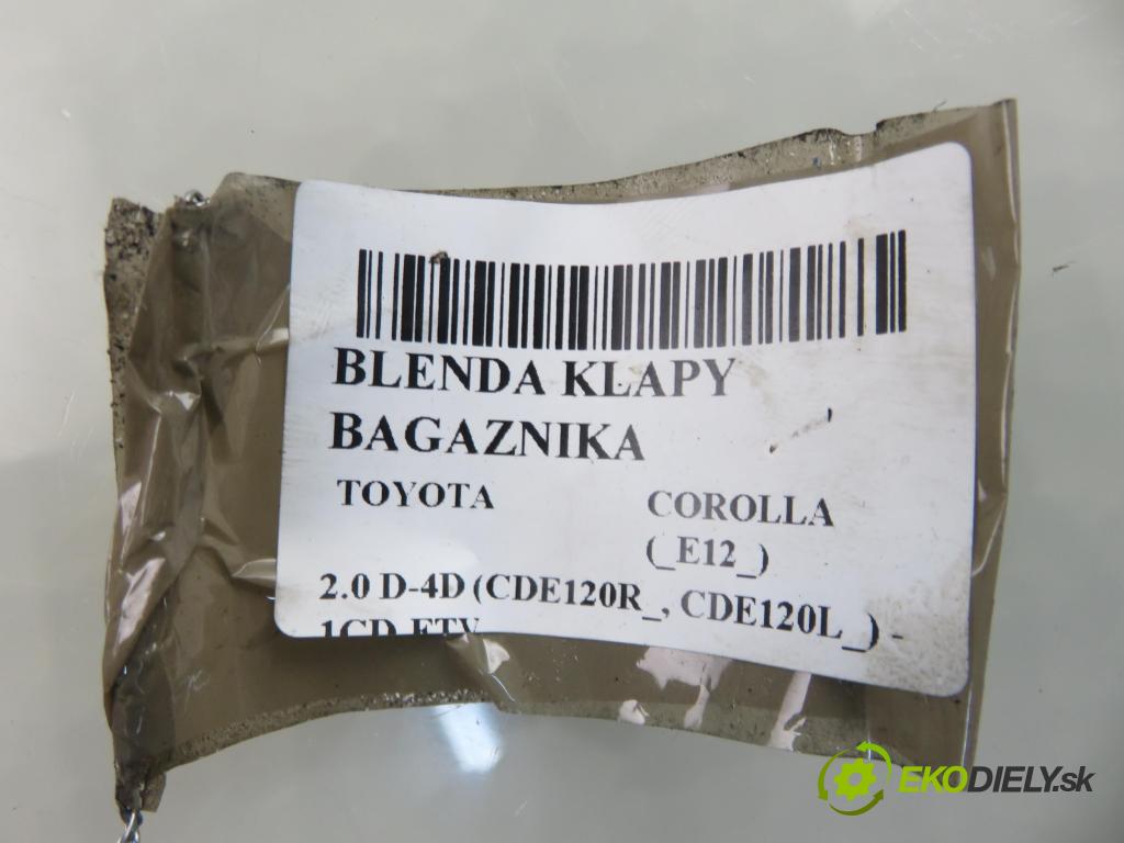 TOYOTA COROLLA (_E12_) HB 2004 66,00 2.0 D-4D 1995,00 zadní část - čelo dveří kufr 7680102100