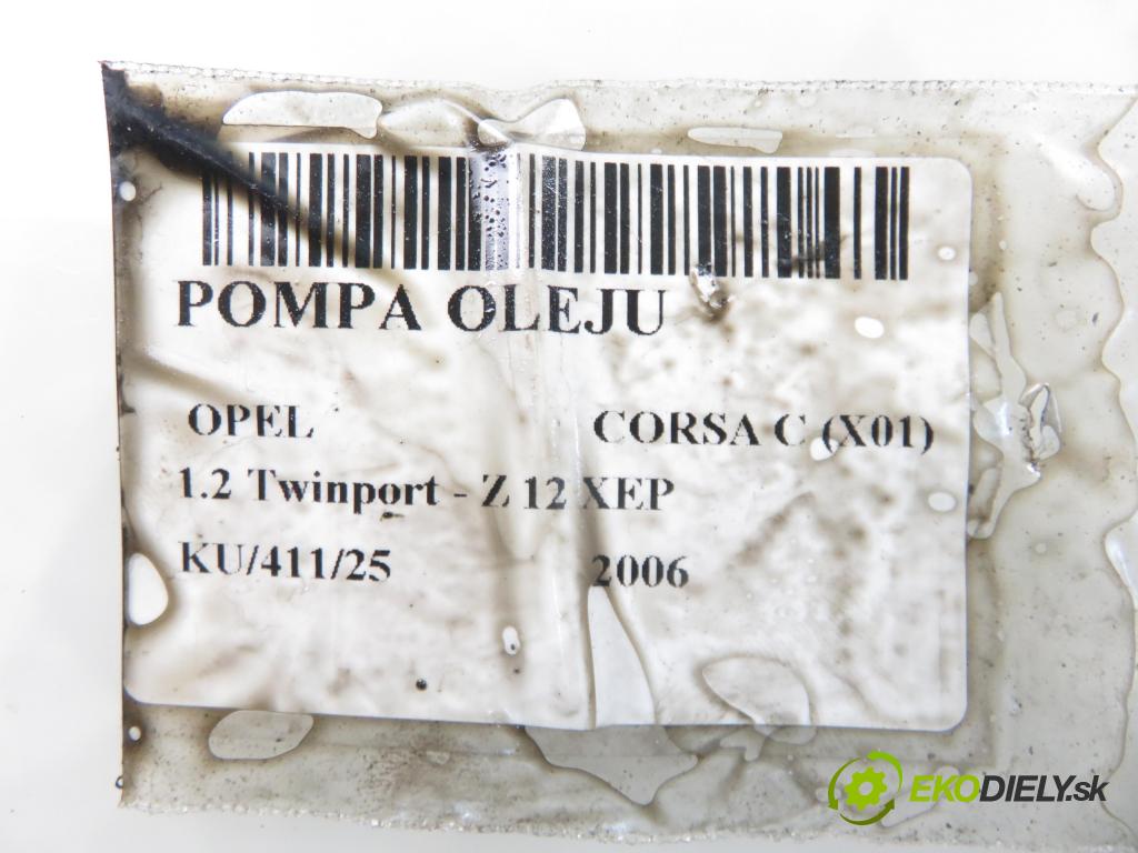 OPEL CORSA C (X01) HB 2006 59,00 1.2 16V Twinport 80 - Z 12 XEP 1229,00 Pumpa oleja 55556309 (Olejová pumpa)