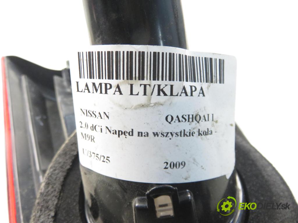 NISSAN QASHQAI / QASHQAI +2 I (J10, JJ10) CROSSOVER 2009 110,00 2.0 dCi Napęd na wszystkie koła - M9R 1995,00 světlo levé zadní kufr 26555JD800