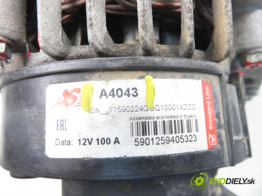 FIAT STILO (192_) HB 2003 59,00 1.9 JTD (192_XF1A) - 192 A3.000 1910,00 Alternátor A4043 (Alternátor)