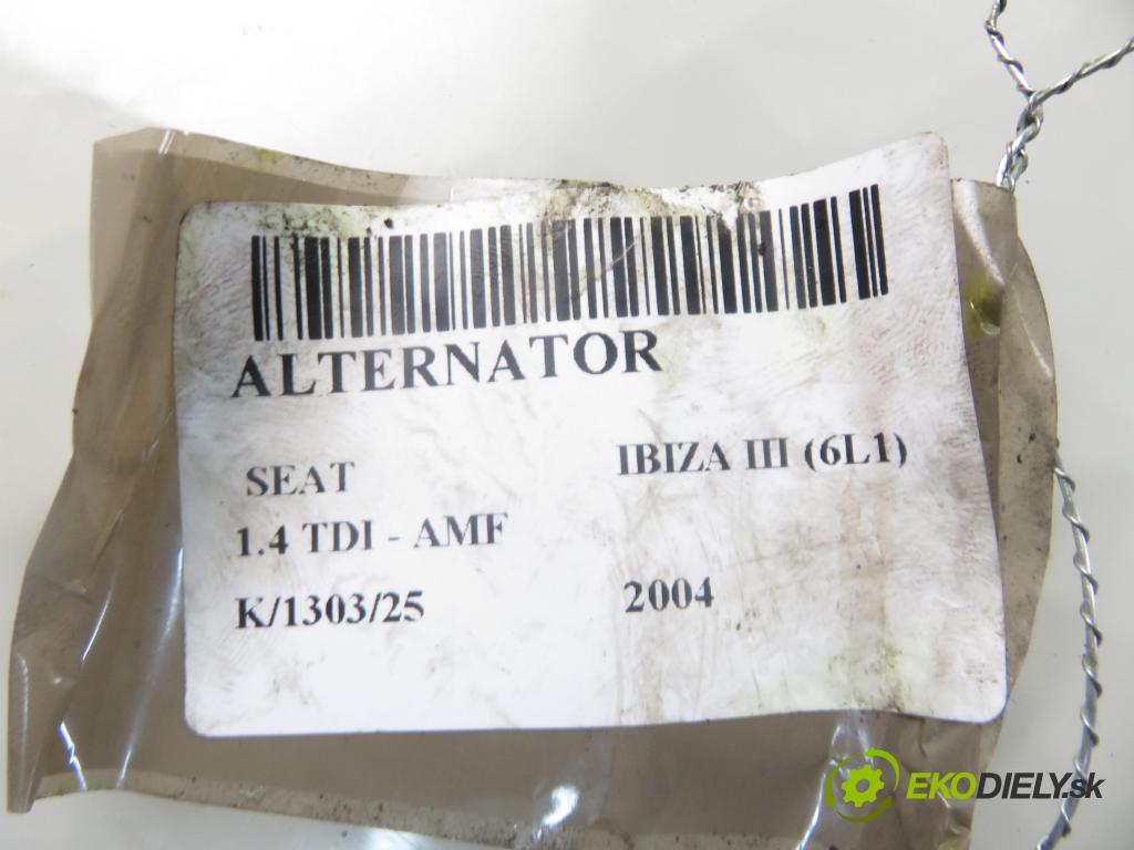 SEAT IBIZA III (6L1) HB 2004 55,00 1.4 TDI 75 - AMF 1422,00 Alternátor 045903023 ; 0124325012 (Alternátor)