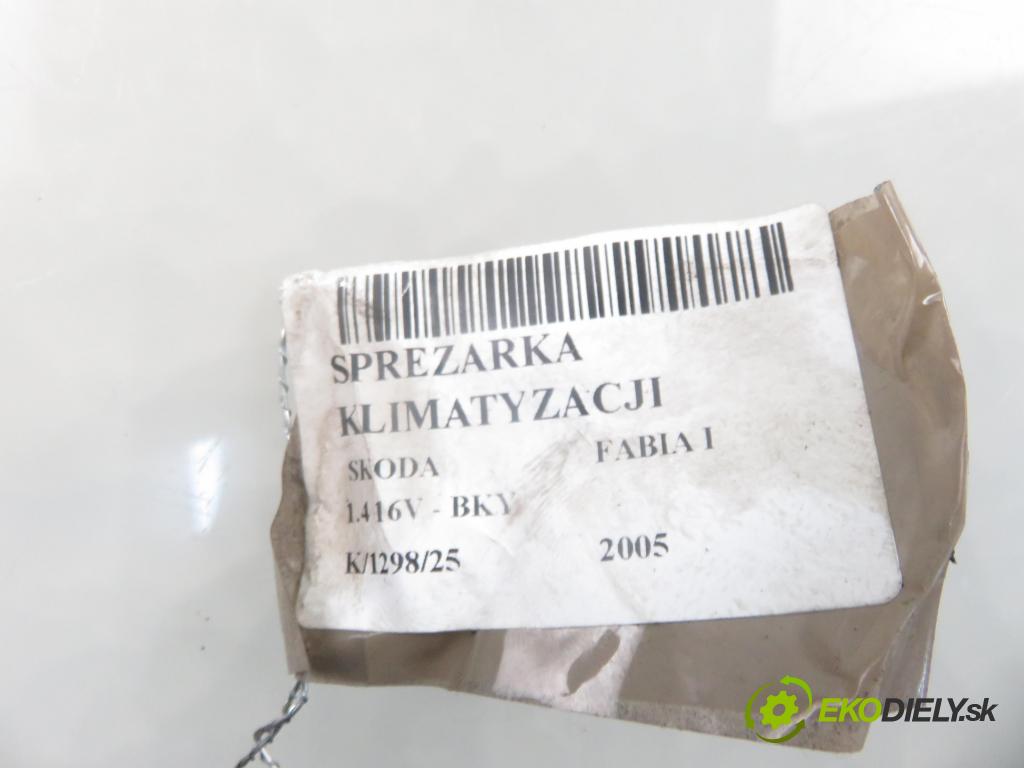 SKODA FABIA I (6Y2) HB 2005 55,00 1.4 16V - BKY 1390,00 KOMPRESOR: klimatizácie 6Q0820803H (Kompresor klimatizácie)