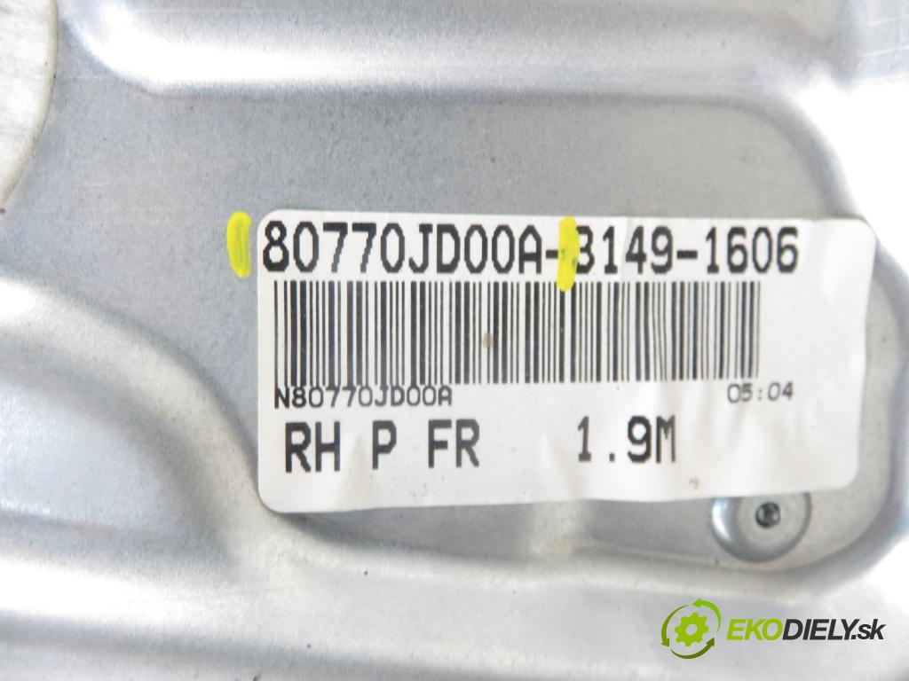NISSAN QASHQAI / QASHQAI +2 I (J10, JJ10) CROSSOVER 2009 110,00 2.0 dCi Napęd na wszystkie koła - M9R 1995,00 mechanismus oken PPE 80770JD00A