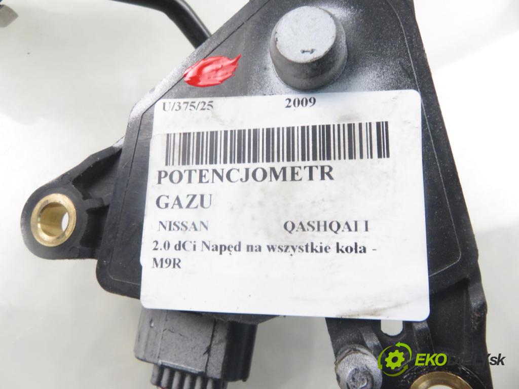 NISSAN QASHQAI / QASHQAI +2 I (J10, JJ10) CROSSOVER 2009 110,00 2.0 dCi Napęd na wszystkie koła - M9R 1995,00 Potenciometer plynu  (Potenciometer plynového pedálu)