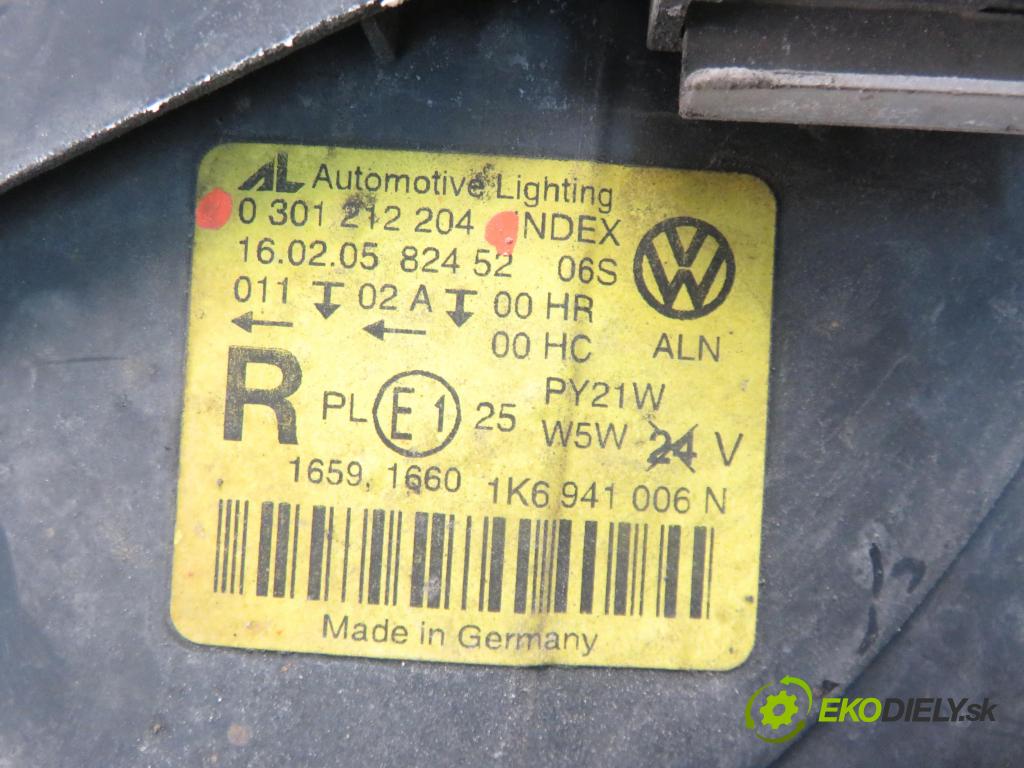 VW GOLF V (1K1) HB 2005 103,00 2.0 TDI 16V - BKD 1968,00 světlo PP 0301212204