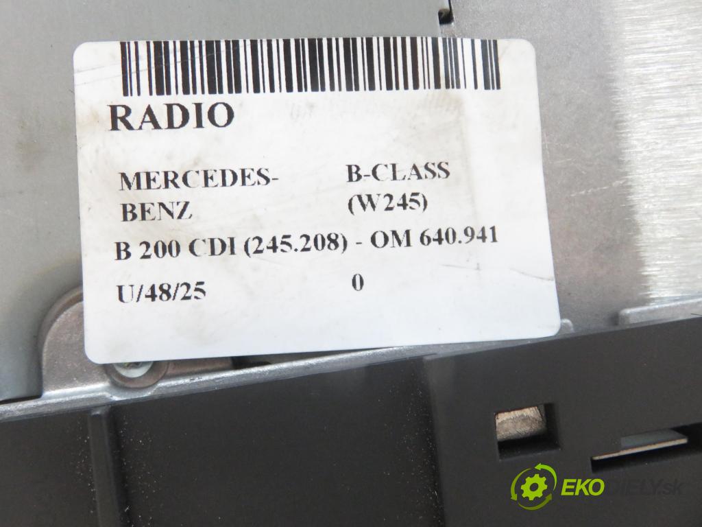 MERCEDES-BENZ KLASA B Sports Tourer (W245) MINIVAN 2009 103,00 B 200 CDI (245.208) -  140 OM 640.941 1991,00 RADIO CD 1698705794
