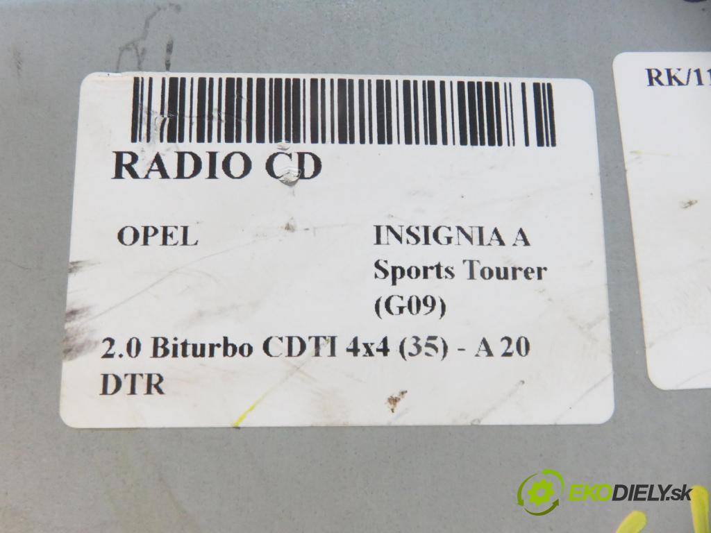 OPEL INSIGNIA A Sports Tourer (G09) KOMBI 2013 0,00 2.0 Biturbo CDTI 4x4 (35) - A 20 DTR 1956,00 RADIO CD 23127750 ; 453116246