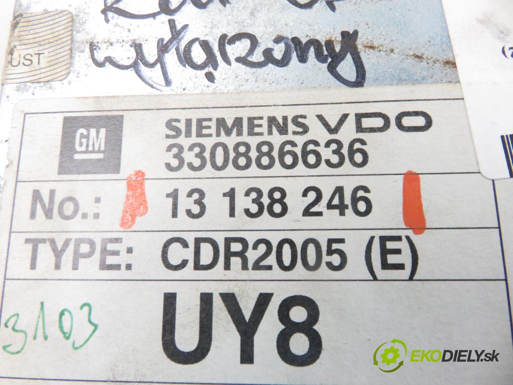 OPEL VECTRA C Kombi (Z02) KOMBI 2002 92,00 2.2 DTI - Y 22 DTR 2172,00 RADIO 13138246