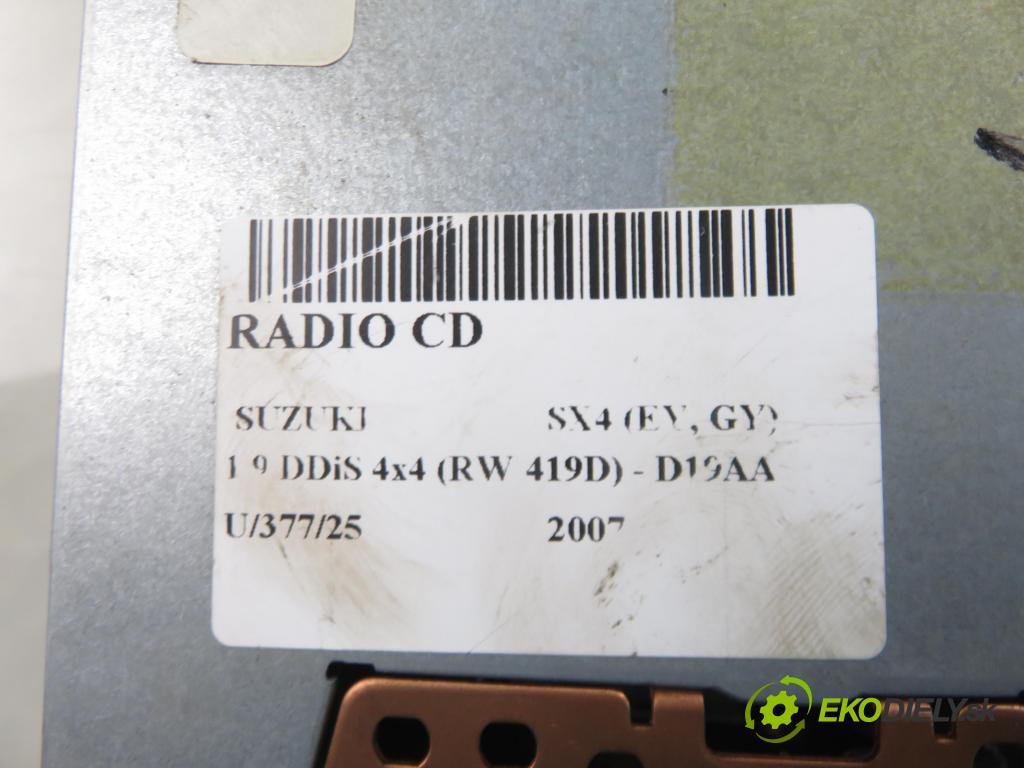 SUZUKI SX4 (EY, GY) CROSSOVER 2007 88,00 1.9 DDiS 4x4 (RW 419D) - D19AA 1910,00 RADIO CD