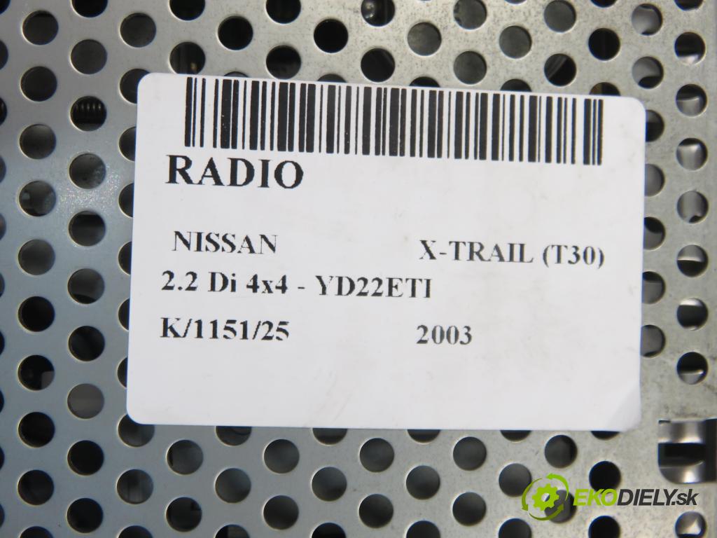 NISSAN X-TRAIL (T30) SUV 2003 84,00 2.2 Di 4x4 - YD22ETI 2184,00 RADIO 281138H300