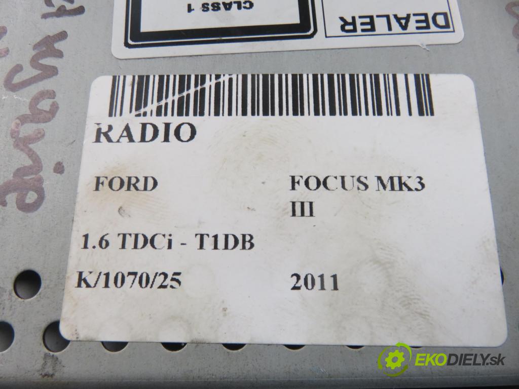 FORD FOCUS III HB 2011 85,00 1.6 TDCi - T1DA 1560,00 RADIO CD BM5T18C815DF