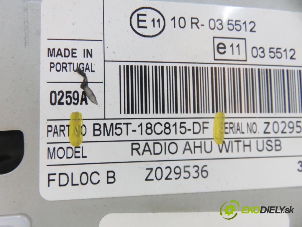 FORD FOCUS III HB 2011 85,00 1.6 TDCi - T1DA 1560,00 RADIO CD BM5T18C815DF