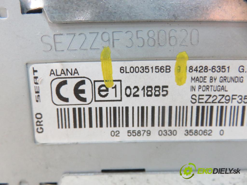 SEAT IBIZA III (6L1) HB 2006 74,00 1.9 TDI - AXR 1896,00 RADIO CD 6L0035156B