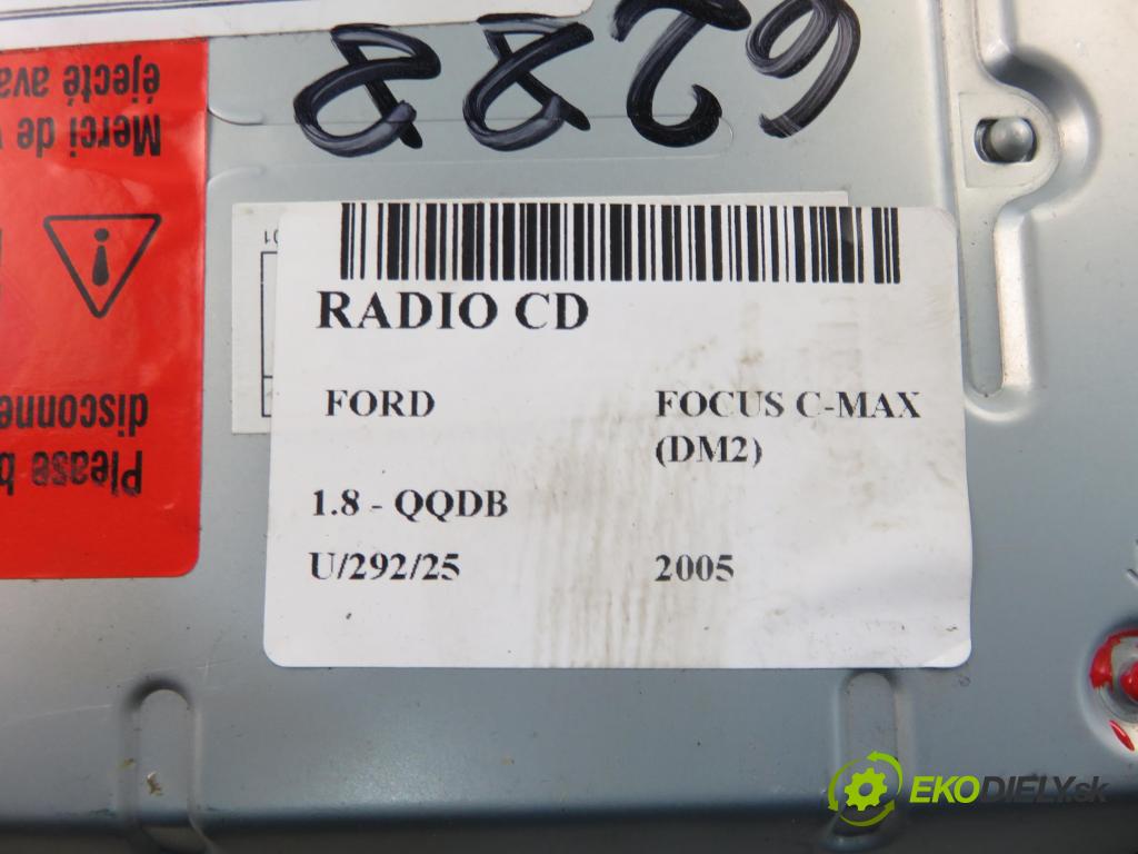 FORD FOCUS C-MAX (DM2) MINIVAN 2005 92,00 1.8 - QQDB 1798,00 RADIO CD 4M5T18C815BH