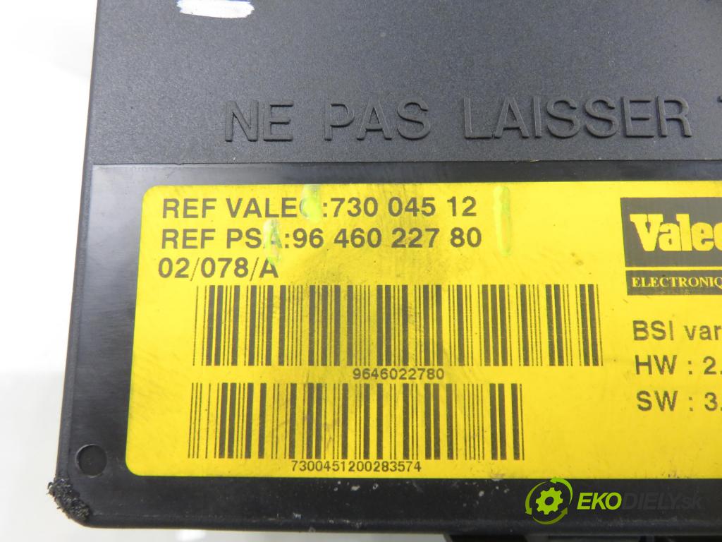 CITROEN XSARA (N1) LIFTBACK 2003 66,00 2.0 HDi 90 - RHY (DW10TD) 1997,00 MODUL BSI 9646022780 ; 73004512