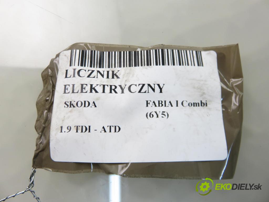 SKODA FABIA I Combi (6Y5) KOMBI 2002 74,00 1.9 TDI - ATD 1896,00 prístrojovka elektrický 6Y1919880D