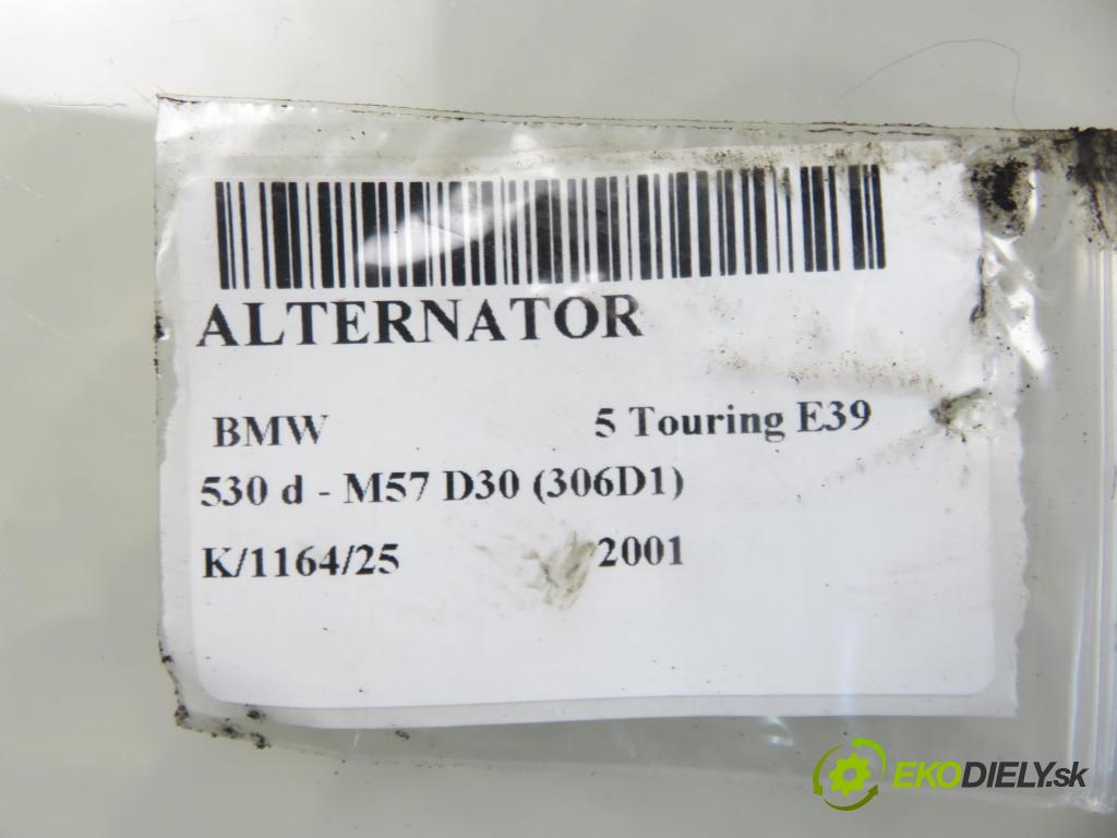 BMW 5 Touring (E39) KOMBI 2001 135,00 530 d - M57 D30 (306D1) 2926,00 Alternátor  (Alternátor)