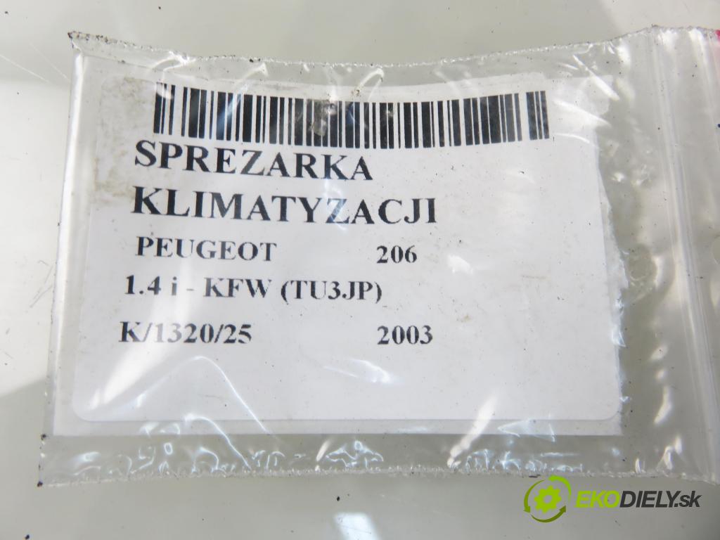 PEUGEOT 206 liftback (2A/C) HB 2003 55,00 1.4 75 - KFW 1360,00 KOMPRESOR: klimatizácie 9646273880 (Kompresor klimatizácie)