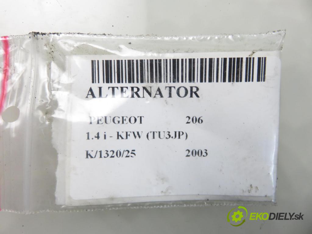 PEUGEOT 206 liftback (2A/C) HB 2003 55,00 1.4 75 - KFW 1360,00 Alternátor 9641398680 (Alternátor)