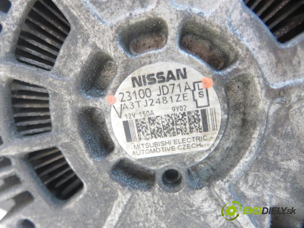 NISSAN QASHQAI / QASHQAI +2 I (J10, JJ10) CROSSOVER 2009 110,00 2.0 dCi Napęd na wszystkie koła - M9R 1995,00 Alternátor 23100JD71A (Alternátor)