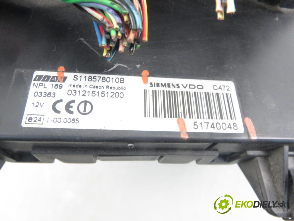 FIAT PANDA (169_) HB 2004 40,00 1.1 54 - 187 A1.000 1108,00 MODUL BSI S118578010B ; 51740048