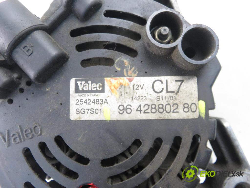 CITROEN BERLINGO FIRST Skrzynia (M_) FURGON 2001 51,00 1.9 D 70 - WJY 1868,00 Alternátor 9642880280 (Alternátor)