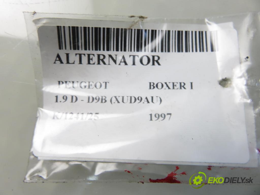 PEUGEOT BOXER Skrzynia (230L) FURGON 1997 51,00 1.9 D - D9B (XUD9AU) 1905,00 Alternátor 9612262680 (Alternátor)