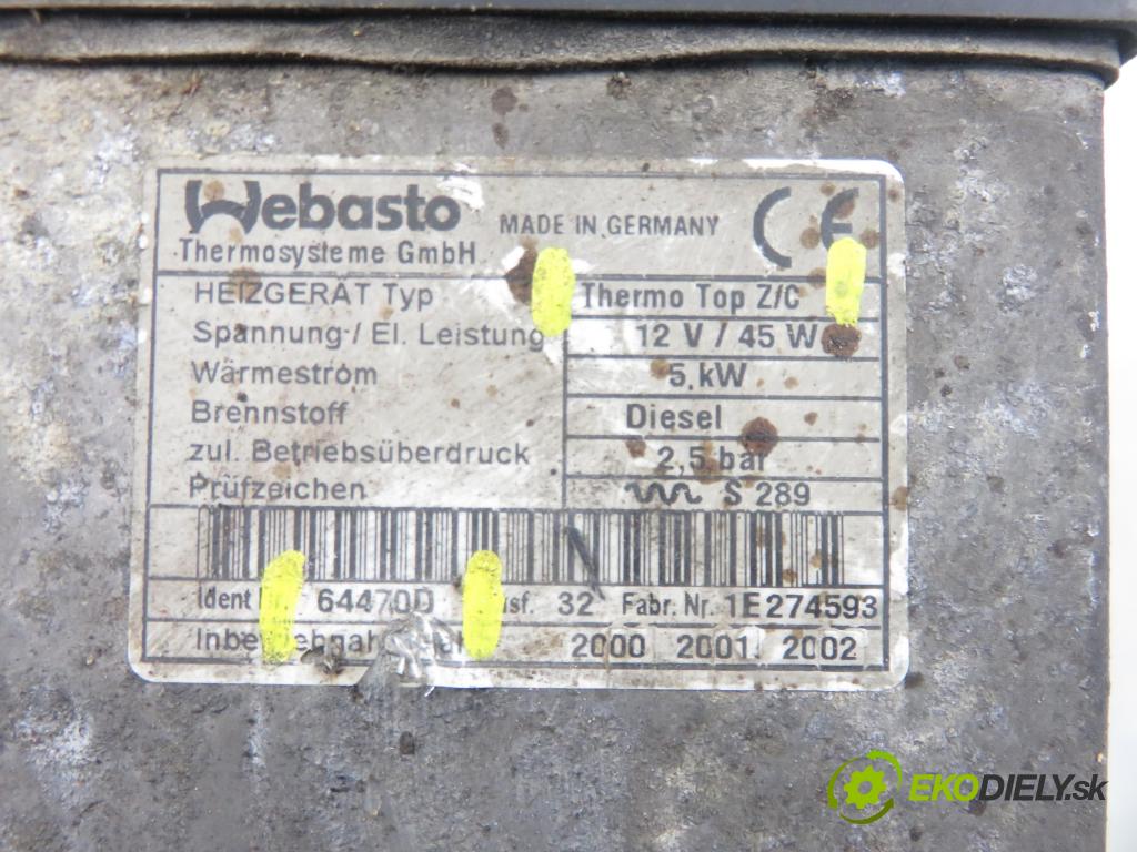BMW 5 Touring (E39) KOMBI 2001 135,00 530 d - M57 D30 (306D1) 2926,00 Webasto 8387111 ; 64252B ; 64470D (Webasto (nezávislé topení))