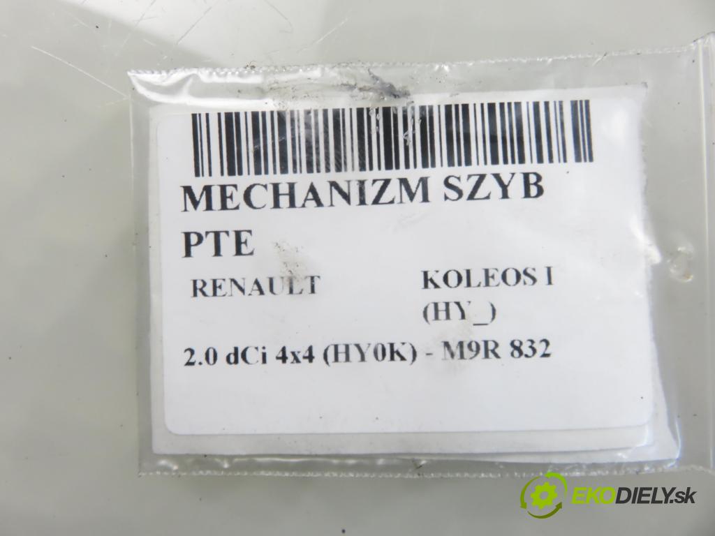RENAULT KOLEOS I (HY_) SUV 2008 110,00 2.0 dCi 4x4 150 - M9R 832 1995,00 mechanismus oken PTE 82700JYRR ; 82750JY00A