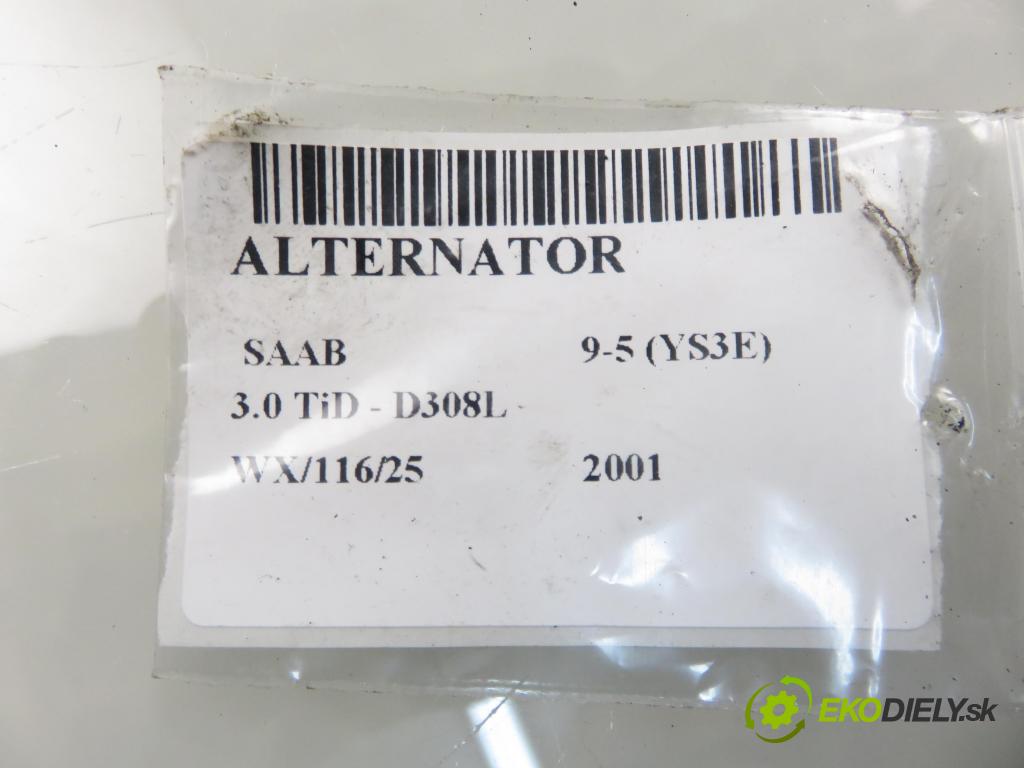 SAAB 9-5 (YS3E) SEDAN 2001 130,00 3.0 TiD - D308L 2958,00 Alternátor 5350087 ; 0124525019 (Alternátor)