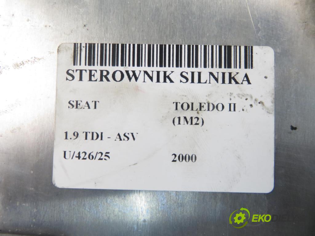SEAT TOLEDO II (1M2) SEDAN 2000 81,00 1.9 TDI - ASV 1896,00 řídící jednotka motora 038906012BT ; 0281010229