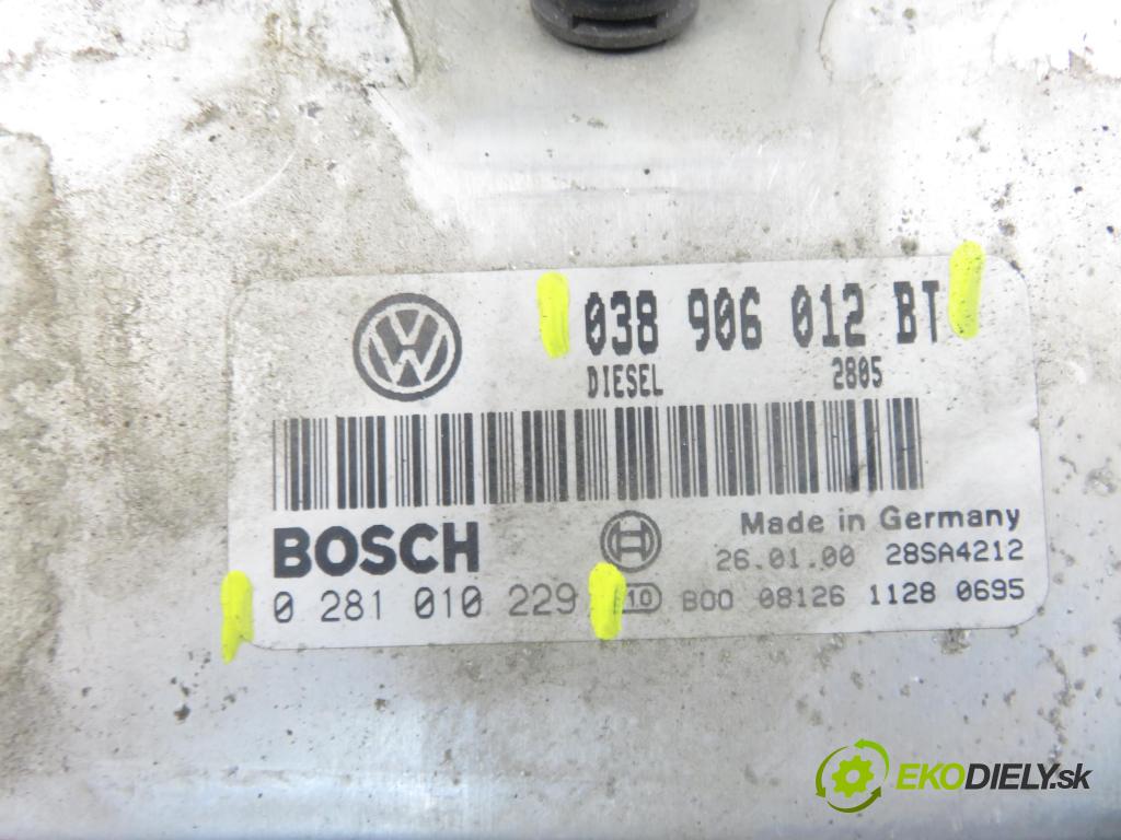 SEAT TOLEDO II (1M2) SEDAN 2000 81,00 1.9 TDI - ASV 1896,00 řídící jednotka motora 038906012BT ; 0281010229