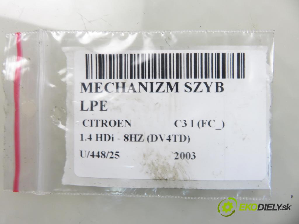 CITROEN C3 I (FC_) HB 2003 50,00 1.4 HDi - 8HZ (DV4TD) 1398,00 mechanismus oken 400619F